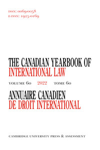 Annuraire canadien de droit international