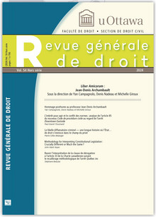 Revue générale de droit U Ottawa