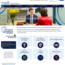Interface du site web de la Clinique